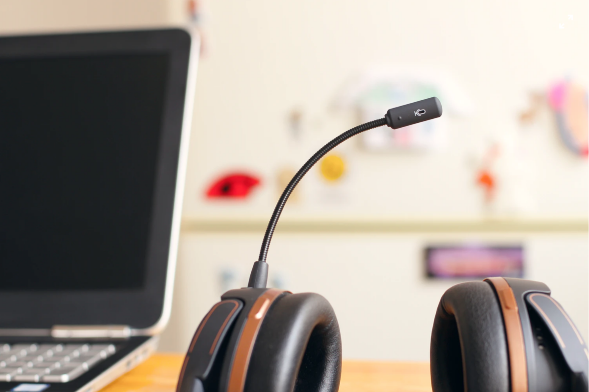 Headset on desk