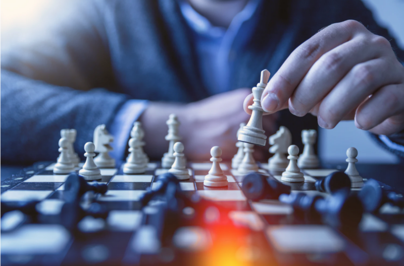 Man playing chess
