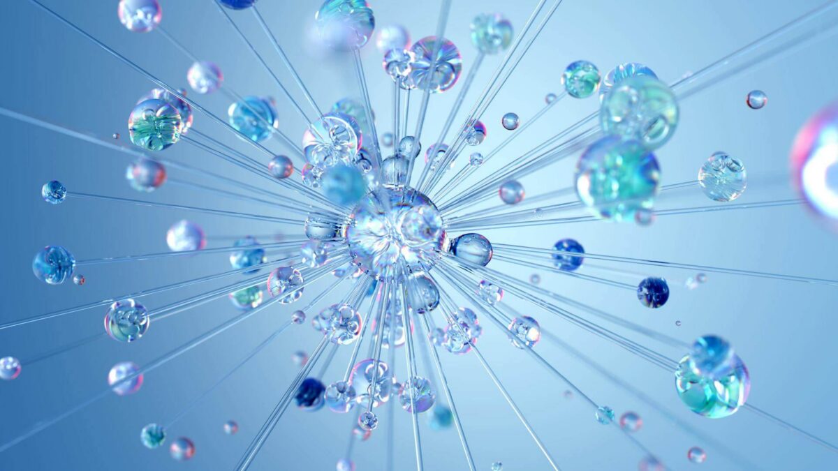 Abstract circles expanding