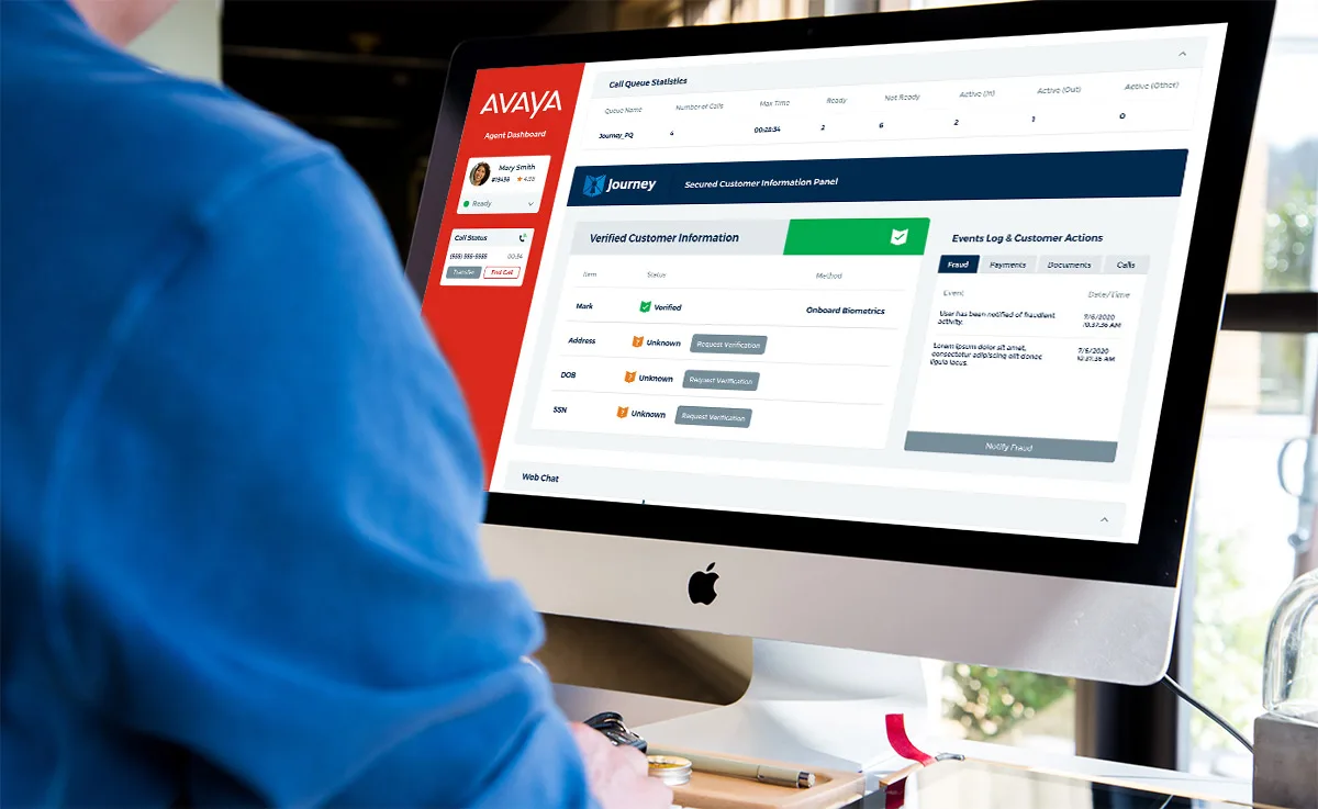 Avaya agent at desktop
