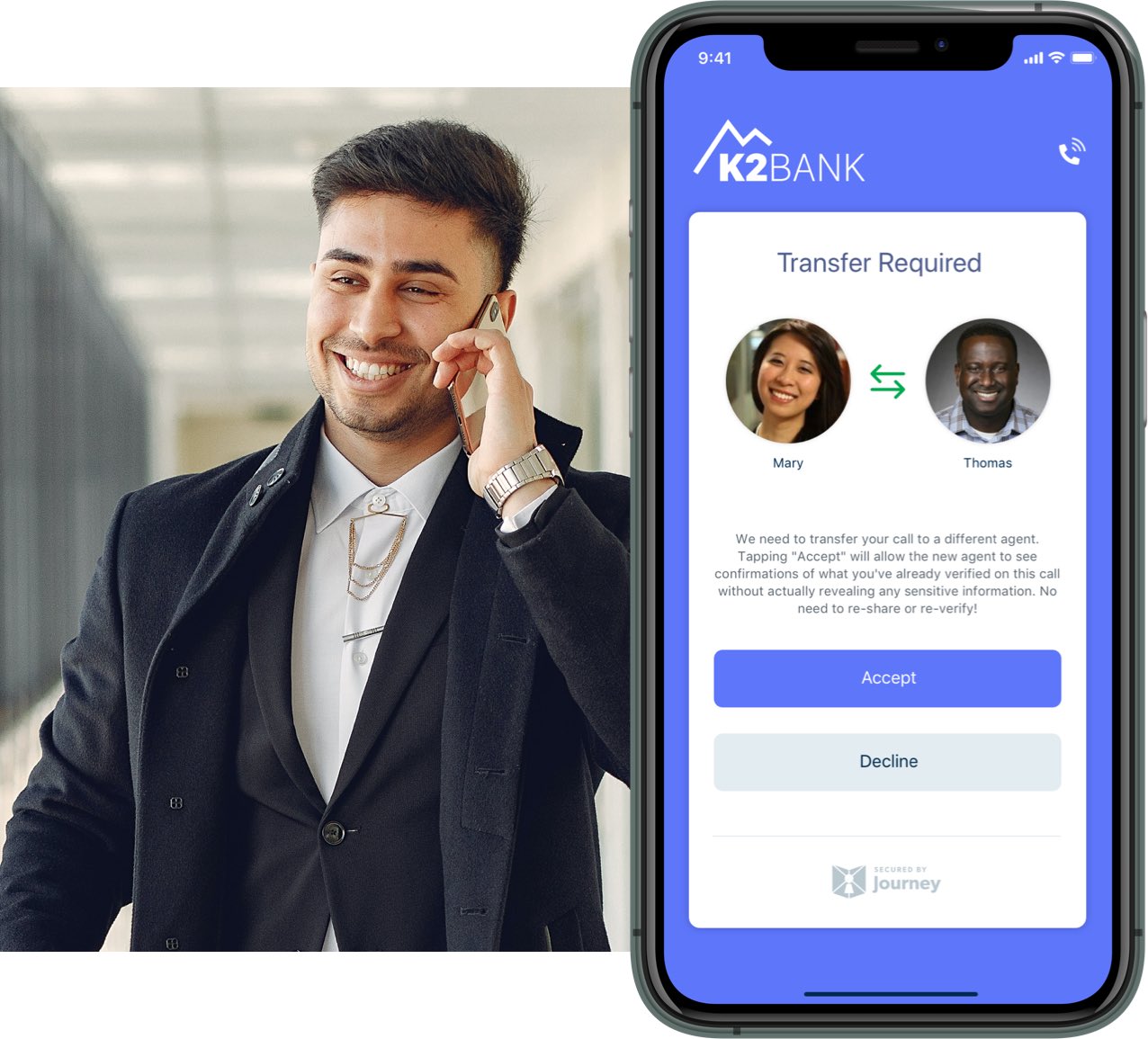 Authentication through transfers