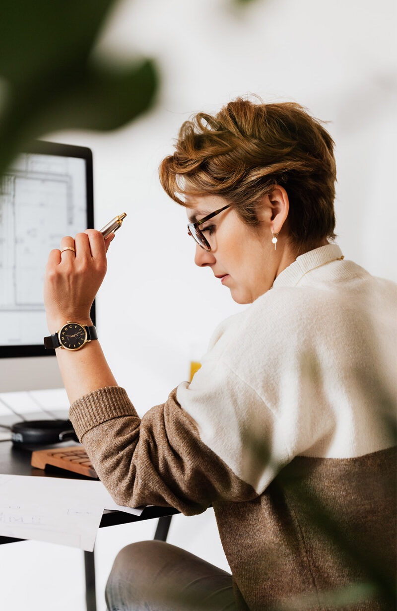 Woman at computer