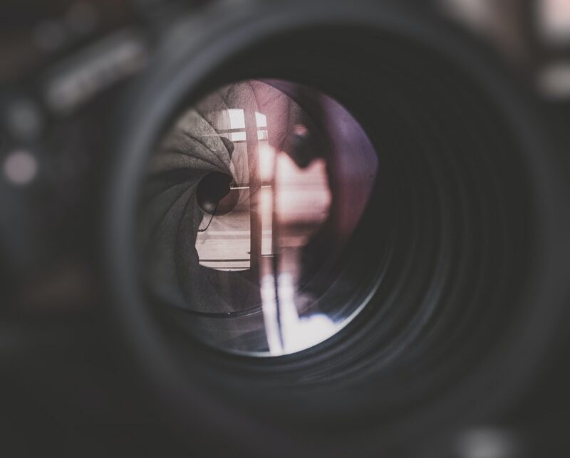 Camera lense with shutter