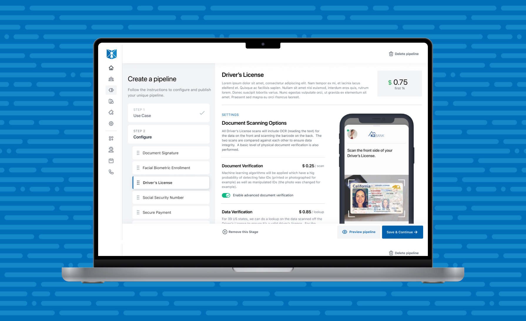Laptop showing Journey pipeline creation