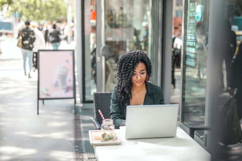 Person working at coffee shop